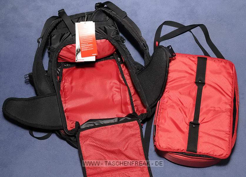 BURTON ZOOMPACK 28L MODELL 2009\n\nFoto und Text von Jrg Reisinger - VIELEN DANK!\n\nKommentar:\n\nMae auen (HxBxT): ca. 53x30x23 cm \nMae innen Fotoblock (HxBxT): ca. 38x27x15 cm \n- Eine Kamera mit Batteriegriff passt gut rein \n- robust gebaut \n- gut gepolstert \n- bequem zu tragen \n- Beckengurt sitzt leider nicht ganz perfekt (er sitzt zu hoch  dies kann aber durch einen kleinen Trick behoben werden) \n- variable Einstellmglichkeiten zur Anpassung des Tragesystems \n- sehr unaufflliges Design, sieht nicht aus wie ein Foto-Rucksack \n- variable Inneneinteilung, aber: das rote auf den Bildern ist glattes Polyester, d.h. hier haftet kein Klett! \n- am Rcken zu ffnen: somit bleibt der Rcken trocken, wenn der Rucksack im Schnee liegt\n- der umlaufende Reiverschluss luft leicht, ist gut zu bedienen \n- Fotoblock kann noch extra durch weiteren Deckel mit RV verschlossen werden \n- Besonderheit: Der Fotoblock kann herausgenommen werden und ist sogar mit einem Schultergurt versehen. Von oben kann dieser auch geffnet werden. Dann einfacher Zugriff auf die Kamera. \n- 2 Netztaschen an der Innseite des Rckenteils fr Speicherkarten o.. Kleinkram \n- in der Deckeltasche am oberen Teil des Rucksacks noch Platz fr Handschuhe plus Schneebrille o..\n- Innenmae der Deckeltasche (HxBxT): ca. 10x28x13 cm. \n- In dieser Tasche ist eine weitere kleine, herausnehmbare Tasche mit Klarsichtfenster per Klett befestigt (z.B. fr Akkus, um diese am warmen Krper tragen zu knnen). \n- Davor noch eine Deckeltasche fr Brille oder MP3-Player mit Kabeldurchfhrung. \n- flaches Frontfach fr Laptop (abgebildeter Laptop 15,4 passt genau rein) oder Trinkbeutel oder Mtze + Unterhemd \n- 2 kleine RV-Taschen am Hftgurt \n- seitliche Taschen auen unten fr Flasche + Kleinkram -\n- seitliche Taschen ber die gesamte Seite fr Stativ und/oder Lawinensonde, Stil der Lawinenschaufel \n- Fronttasche fr Schaufelblatt \n- weitere Befestigungsmglichkeiten fr Zubehr \n- Befestigungsmglichkeit fr Snowboard \n- Verbesserungsvorschlge: die Reiverschlsse knnten z.B. durch Abdeckungen besser abgedichtet sein; Passform des Beckengurtes knnte deutlich besser sein \n- Fotoblock endlich wieder so stabil wie im Modell 2007, ja fast noch stabiler \n\nFazit: Fr den Preis (ca. 130 Euro) ein ziemlich feiner und komfortabler Foto-Rucksack. \n\n© J. Reisinger / www.jr-teams.com