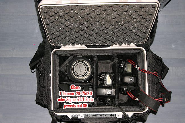B+W International Outdoor Case 90\n\nVIELEN DANK FR DIE EINSENDUNG DER BILDER!\n\nKommentar des Nutzers:\n\nanbei noch ein paar Fotos von meiner neuen Tasche/Case.\n\nB&W Outdoor Case Typ90 (Softbag mit Hardcase innen)\n\nText dazu:\nOptisch ist die Tasche gleich mit dem Typ85 (auch hier beim Taschenfreak zu finden), Typ90 ist nur ein klein wenig grer. Diese Tasche ist ideal fr Fotografen/innen, die viel unterwegs sind und zudem ein robustes Case bentigen. Auen ist es ein Sofbag indem ein Hardcase integriert ist. Man kann sich also draufstellen. (Ich wiege 110kg), um bei Fototerminen auch mal etwas hher zu stehen. B&W gibt eine lebenslange Garantie. Mit dabei liegen: Schultergurt und ein Rucksackgurt, womit man die Bag, dann bequem auf den Rcken schnallen kann. Ausfhrliche Infos: \nhttp://www.b-w-international.com/