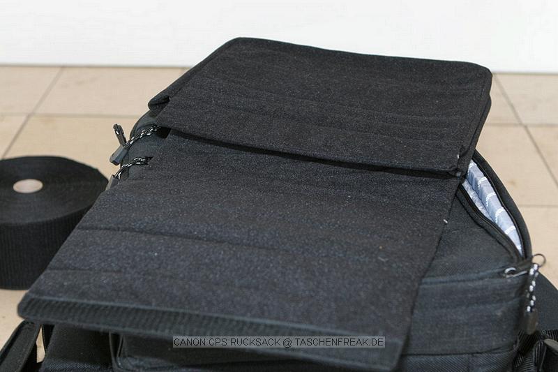 Foto von Marc Weigert - VIELEN DANK DAFR!\n\nKommentar des Nutzers:\n\nDieser Rucksack ist im Fachhandel nicht erhltlich!!!\n\nIn den Rucksack kriegt Ihr zwei Bodies, ein 70-200/2.8, ein 100-400/5.6, ein 24,70/2.8, ein 300/2.8, einen Blitz, Ersatzakkus und wenn ich mich nicht tusche, war sogar einmal noch ein 16-35/2.8 und eine mobile Festplatte mit drin. Dann ist noch Platz fr ein Notebook und allem mglichen Kleinkram, an einer der Aussenseiten ist eine Art Neoprenbeutel, in den eine 1,5l Wasserflasche reingeht, an der anderen Seite ist eine verstrkte Aussentasche, in die noch eine Festbrennweite passen sollte, vorn am Gurtzeug kommt das Handy rein.\n\nSehr praktisch ist der auffaltbare Sonnenschutz fr das Notebook. Fr den Transport des Notebooks befindet sich im dafr vorgesehen Bereich noch eine herausnehmbare, gepolsterte Hlle um mehr Schutz zu erhalten.