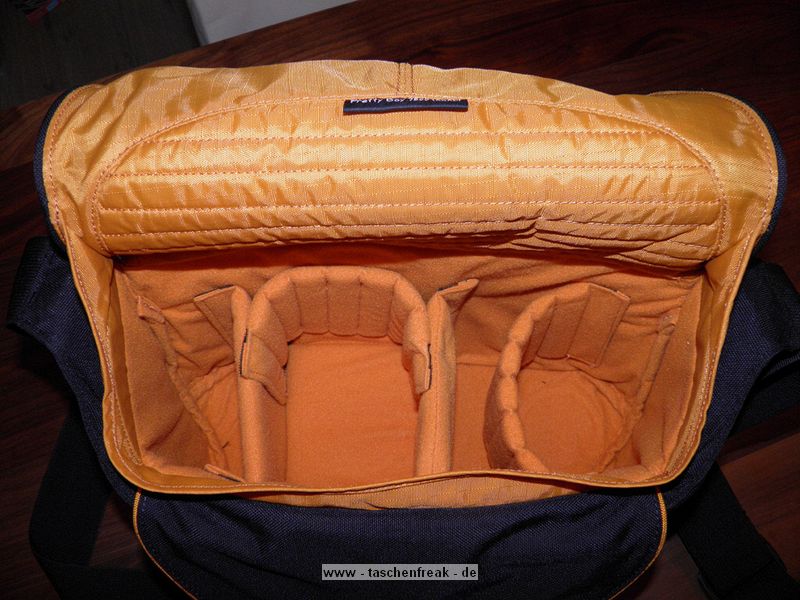 CRUMPLER PRETTY BOY XXXL - 7500\n\nFoto und Text von Robbert Hermans - VIELEN DANK!\n\nKommentar:\n\nHallo Jrg,\n \nDa ich Ihre Website vielmals besuche, werde es Zeit mein Beitrag zu tun.\nHier einige Bilden von meinem neuen Tasche, der Crumpler Pretty Boy 7500.\nEinhalt der Tasche:\n \n-          Canon EOS 50D mit angesetztem Canon EF-s 15-85 IS USM mit umgekehrt montierter Gegenlichtblende\n-          Canon EF 70-200 F/4L mit umgekehrt montierter Gegenlichtblende\n-          Canon 380EX Blitzgert\n-          Batterielade Gert und Netzkabel\n \nFach am vorne:\n \n-          72mm C-pol Filter in Dose\n-          2 extra Akkus\n-          USB-Kabel\n-          2 extra CF Karten in Dose\n \nGrusse,\n \nRobbert Hermans