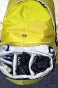 CRUMPLER - WARM SHOWER\n\nFoto und Text von Choirul Huda - VIELEN DANK!\n\nKommentar:\n\nHeute ist endlich mein Crumpler Warm Shower in der Farbe "Dark Grau  /Grau Army "  angekommen  danach mache ich gleich mal ein paar Bilder, \n\nDer Rucksack bietet reichlich platz fr ein bis zwei Kamera Bodys und Objektive sowie weiteres Zubehr. In bereich Fototasche (unter) kann man Zwei bodies und mit Kit Lens sowie Baterrie und Blizt reinpassen. Die Taschepolster kann herausgenommen werden, sodass die Tasche kann als allgemeine Tages Daypack benutzt werden. Die herausnehmbare Fototasche im inneren des Rucksackes ist ca. 34x48x15,5 cm gro.\n\nBeim Laptop bereich (hinter) gibt es doch eine Laptop Tasche und kleine Raum fuer ein paar Buch zu verstauen.  \n\nDer Rucksack hat laut Crumpler die Ma?e 35x54x25 cm und das Laptopfach reicht fr Laptops bis ca. 15 Zoll ( Wide ). Mit Laptop im Deckel passt er ca. 15 Zoll an und das aber finde ich sehr eng, trotzdem auf lngeren Touren absolut nicht ratsam...\n\nDer Rucksack ist zum Rcken hin extrem gut gepolstert und erhht durch einen zustzlichen Brust-, und Bauchgurt den Tragekomfort, auch bei schwerer Beladung, erheblich.\n\nAn den unteren Ecken sind (rechts sowie linksseitig) zwei kleine Taschen, wo z.B. das Handy oder ein MP3 Player Problemlos ihren Platz finden. Eine Kabelfhrung fr die Kopfhrer hat auch beim Crumpler  mit an den Trageriemen anzubringen.\n\nEs sind noch zwei weitere von au?en zu ffnende Fcher an dem Rucksack, die reichlich Stauraum bieten. Das groe Fach bietet ausreichend Platz fr Akkus, Speicherkarten und Schreibutensilien.\n\nDer Rucksack ist in den Farben "Ziegelrot /Weiss", "Dark grau/ Army Grau", "Weiss Grey / Grau" erhltlich.