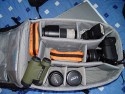 Lowepro Compu Trekker Plus AW\n\nFoto von Timo - DANKE DAFR!\n\nKommentar des Nutzers:\n\nZum Inhalt:\n\nCanon EOS 30D\nCanon 70-200 f/4 L\nCanon 100 2,8\nCanon 85-17\nCanon 10-22 \nCanon BG-E2\nCanon 430EX\nManfrotto 680B\nSony DSC-F707\nSwarowski 8x30\nDell 17" Notebook