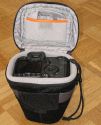 LOWEPRO CIRRUS TLZ 15\n\nFoto und Text von Philip Herzog - VIELEN DANK!\n\nTasche: LowePro Cirrus TLZ 15:\n\n"Die" passende Grteltasche fr eine Canon 30D/40D/50D: Die Kamera \npat "saugend" hinein, zusammen mit einem max. 100mm langen \nUniversalzoom mit rckwrts aufgesetzter Sonnenblende.