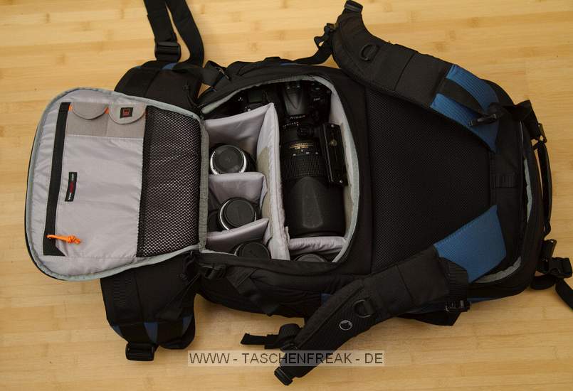 LOWEPRO COMPU PRIMUS AW\n\nFoto und Text von Andreas F.X. Siegert - VIELEN DANK!\n\nKommentar:\n\nLowpro ComputPrimus AW\nHolds camera, laptop and a bit more\nJust ok for a 2m (6.6" tall guy)
