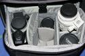 Lowepro Compu Rover AW\n\nFoto von Jrg Langer (www.taschenfreak.de)\n\nKommentar des Nutzers:\n\nDer Compu Rover lste bei uns den Compu Trekker AW ab. Das Innenvolumen ist recht hnlich und die Ausrstung passt gut hinein. Auch das Notebookfach ist extrem gro und hochwertig geschtzt.\n\nWir haben in diesem Beispiel "geladen":\nCanon 5D mit angesetztem 24-70 2.8L\nCanon 17-40\nCanon 70-200 4.0L mit Stativschelle\nCanon 300 4.0L IS mit Stativschelle\nCanon 50 1,8I\nCanon 580 EX\nKenko Pro 1,4TC\n\nAkkus, Akkus fr Blitz, Gorillapod SLR Zoom, Blasebalg, Filtermappe und ggf. Butterbrot und Trinken im Daypack oben.\n\nIn den beiden kleinen Frontaschen geht gut Handy oder PDA und Geldbrse rein.\n\nStativhaltrung ist ausklappbar und trgt auch ein relativ groes Gitzo G1348 recht gut.\n\nDas Tragesystem ist extrem gut und trotz des hohen Gewichts macht es Freude den Rucksacklange zu tragen. Und das auch als groer und "breiter" Nutzer wo andere Fotoruckscke schon zwicken und kneifen.