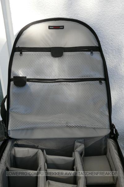 Lowepro Compu Trekker AW\n\nFoto von Joerg Langer (www.taschenfreak.de)\n\nKommentar des Nutzers:\n\nDer Compu Trekker AW ist ein wahres Packwunder das eine recht umfangreiche Ausrstung aufnimmt ohne das er so gro aussieht wie er das von innen ist. Bei dem hiergezeigten Modell wurde der Hftgurt entfernt da er nur strend war und nicht genutzt wurde.