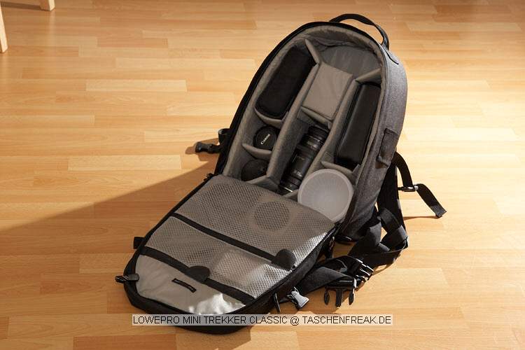 Lowepro Mini Trekker Classic\n\nFoto von David Lang - VIELEN DANK!\n\nKommentar des Nutzers:\n\nWas alles drin is steht ja im ersten Bild drauf.\n\nGru\n\nDavid