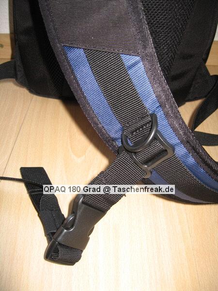 QPAQ 180 Grad\n\nFoto von Rainer Kembügler - VIELEN DANK FÜR DEIN MAIL!\n\nKommentar des Nutzers:\n\nHallo Jörg\n \nAnbei die Bilder meiner Qpaq Tasche aus dem Mediamarkt. \nHier noch ein paar Fakten zur Tasche:\n \n•	Modellname ist mir nicht bekannt.\n•	Preis 49,90 Euro\n•	Innenmaße: 220 x 110 x 300mm (trotzdem geht eine 400D mit BG noch gut rein)\n•	Gewicht ca. 600g\n•	Farbe: wie im Bild (blau/ schwarz/ grau oder nur schwarz/schwarz /grau)\n•	weitere Modelle unter www.paqgroup.com\nGrüße aus dem sonnigen Nordschwarzwald\n \nRainer Kembügler alias onki