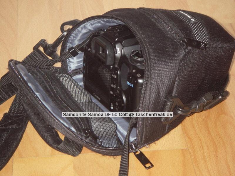 Samsonite "Samoa" (DF 50 Colt)\n \nFoto von Kai Nehm - DANKE FR DEINE PICS!\n\nKommentar des Nutzers:\n\nAuerdem sind noch 2 Bilder einer gefllten Samsonite Samoa 50 Colt im Anhang. Davon existert bereits ein Eintrag auf Taschenfreak, Fotos aber nur von der leeren Tasche.