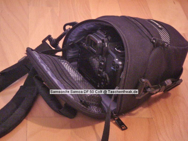 Samsonite "Samoa" (DF 50 Colt)\n \nFoto von Kai Nehm - DANKE FR DEINE PICS!\n\nKommentar des Nutzers:\n\nAuerdem sind noch 2 Bilder einer gefllten Samsonite Samoa 50 Colt im Anhang. Davon existert bereits ein Eintrag auf Taschenfreak, Fotos aber nur von der leeren Tasche.