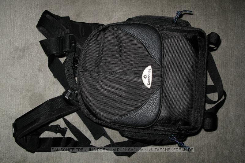 SAMSONITE TREKKING PREMIUM RUCKSACK MINI\n\nFoto von Thomas Herzog - VIELEN DANK!\n\nKommentar des Nutzers:\n\n\nHallo Jrg,\n \nhier Fotos und Bericht meines neuen Fotorucksacks \n \nSamsonite Trekking Premium Rucksack mini\n \n \nAussenmasse [mm]: 300 x 170 x 310 \nInnenmasse [mm]: 220 x 110 x 260\nGewicht [g]: 1000 \n \n \nHabe schon lange einen leichten kompakten Rucksack fr die kleine Tour gesucht.\n \nPlatz im Hauptfach:\n \nEOS 20D / 40D\nEF 70-200/4 L (angesetzt) oder EF 300/4 L mit Stativschelle (nicht angesetzt)\nEF 17-40/4 L\nKonverter 1,4\nWinkelsucher C\nBlasebalg\nKleinuntensilien im Reissverschluss-Deckel-Fach.\n \nPlatz in der Vortasche:\n \nCokin-Filterhalter P\n2 Cokin-Filter in der Box\nEpson P-2000\n \nPlatz in den zwei Seitentaschen:\n \nRegenschutzhaube\nFernauslser\n3 x Akku\n \nZustzlich hat er zwei Schlaufen, an denen wird mein Slik-Ministativ befestigt\n \nDer Rucksack hat einen kunststoffbeschichteten Boden und Stellfe.\nVon einer anderen Tasche habe ich den Schulterriemen am Tragegriff angebracht.\nSo kann ich wechseln zwischen Tragen als Rucksack, als Schultertasche oder am Handgriff.\n \n \nViele Gre\n \nThomas Herzog