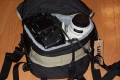 Sarfrotto L200\n\nFoto von Jrg Langer\n\nKommentar/Details:\n\nSehr hochwertige Profi-Fototasche\nvon Sarfrotto L 200 - All Weather kompatibel\n\nSuper Qualitt zum gnstigen Preis!\n- Sicherheit fr Ihre Kamera, beste Polsterung!\n- Komplett variables, gepolstertes Innenfach\n- Schutz vor Regen, Staub, Schnee!\n- Regenhaube zum berstlpen!\n- Schneller Zugriff zur Kamera durch einen Rei\nverschluss in der Mitte\n- Lasche zum Durchfhren eines Waistbelts\n- Sehr Gut gepolsterter Gurt\n- Ideal fr den Profieinsatz\n- Innenpolster herausnehmbar\n- Trennfcher knnen mit Klettverschluss ange-\nordnet werden\n\nBeschreibung\nDiese sehr leichten und hochwertigen Fototaschen sind sehr gut vearbeitet und bieten optimalen Schutz fr Ihre Kameraasurstung - und das bei praktischer und einfacher Handhabung.\n\nBesonders gelungen ist der weiche Gurt, er erlaubt bequemes Tragen der Fotoausrstung. Der in der Mitte der Tasche liegende Reiverschluss ist super, fr den schnellen Zugriff zur Kamera.\nDie Tasche bieten Schutz vor Regen, Staub, Schnee, etc.\n\nDie Tasche ist kompatibel mit den Waistbelts anderer Markenhersteller - die Weistbelts (Hftgrtel) lassen sich ganz einfach durch die Lasche am hinteren Ende der Kamera ziehen.\n\nBei Bedarf kann das gepolsterte Innenfach herausgenommen werden. Die Tasche wird dadurch noch leichter und weicher.\n\nRegencover\n\nDetails der L 200:\n- Praktischer Tragegriff\n- Seitliche Laschen zum anschlieen von Kchern, o..\n- Gerumige Vordertasche fr Ladegerte, Speicher, Film,\nAkkus, etc. - eingeteilt in versch. Fcher.\n- Herausnehmbare Regenhaube fr noch mehr Schutz\n- variable Fcher im gepolsterten Innenfach\n- Innenliegendes Geheimfach hinter der Polsterung\n- Gurtschlaufe hinten fr Waistbelts\n- Bequemer, gepolsterter Gurt\n\nFassungsvermgen:\nSiehe Detailbilder\n\nMae\nInnen: ca. 23x17x20cm\nAuen: ca. 30x25x19cm