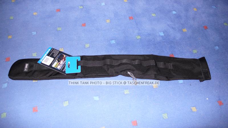 THINK TANK PHOTO - BIG STICK\n\nFoto von Jrg Langer - www.stativfreak.de\n\nKommentar des Nutzers:\n\nEine sehr praktische Einbeintasche zum Schutze des Einbeins. Es ist lang genug fr ein groes Einbein und dennoch sehr anpassend durch Krmpelkragen.\n\nSehr empfehlenswert!