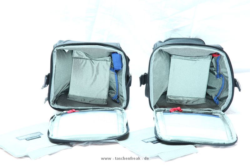 VERGLEICHSBILDER THINK TANK PHOTO - DIGITAL HOLSTER 40 vs. 50\n\nFoto und Text von Francesco Memeo - VIELEN DANK!\n\nKommentar:\n\nHallo nochmal Jrg Langer,\n\nwie versprochen hier die zweite Mail in der es sich um den Vergleich des Digital Holster 40 und Digital Holster 50 aus dem Hause Think Tank dreht.\nGleichzeitg sind Bilder bezglich des Digital Holster 50 vorhanden.\n\nMit diesem Beitrag mchte ich mich erneut fr Dein Portal taschenfreak.de bedanken was mir bereits sehr gut geholfen hat.\n\nber meine Namentliche Nennung wrde ich mich sehr freuen.\n\nMit freundlichem Gru\nFrancesco Memeo\n\n####################################\n\nHallo Jrg Langer,\n\nim folgenden Text bin ich auf den direkten Vergleich des Think Tank "Digital Holster 40" und dem "Digital Holster 50" eingegangen.\n\nBeide sind speziell fr DSLRs mit angesetztem Batteriegriff (Bei mir die 5D Mk II) als auch die groen Bodys wie Canon EOS 1D's Mk III und Nikon D3X konzipiert. Dieses Konzept wurde meines Erachtens nach perfekt umgesetzt.\nDie Qualitt ist, wie von Think Tank nicht anders gewohnt, hervorragend.\n\nBeide Holster unterscheiden sich lediglich in der Tiefe, welche jeweils durch ffnen eines Reisverschlusses, folglich dem ffnen einer Erweiterungstasche, die Lnge verndern. Beim Auszug des "Digital Holster 40" erlangt man dann die Festlnge des "Digital Holster 50". Dies bedeutet in wenigen Worten, dass beim "Digital Holster 40" ein groes DSLR Body mit einem Objektiv wie dem EF 70-200 2.8L IS USM angesetzter Geli (Seitenverkehrt) hineinpasst. Hingegen beim "Digital Holster 50" passt diese Kombination bereits in der Grundlnge oder im Auszug mit richtig montierter Geli. Alternativ lsst sich ein weiteres Objektiv, getestet mit dem EF 16-35 2.8L II USM und dem EF 24-105 4.0 L IS USM, im unteren Taschenansatz verstauen. Oder ein Speedlite 580EXII findet hier geknickt problemlos Platz.\nGegen Kratzer und Ste schtzt die mitgelieferte Klettpolsterwand welche sich variabel einsetzten lsst.\n\nDes weiteren findet jeweils ein mitgeliefertes Rain Cover, welches sich an die Holsterlnge mittels integrierten, zwei Expandern anpassen lsst, im Inneren Platz. Eine Schultertrageschlaufe, welche im Schulterbereich verbreitert ist, gehrt bei beiden Modellen zum Lieferumfang dazu.\n\nIch persnlich habe mich fr das "Digital Holster 50" entschieden, zumal es mit seinen 31 cm Grundlnge und 39cm Auszugslnge, perfekt zu meinen Bedrfnissen passt. Es bietet einfach perfekten Stauraum fr meine EOS 5D Mk II + EF 70-200 2.8L IS USM mit Geli Kombination und lsst noch flexiblen Stauraum zu.\n\nDer Vollstndigkeit halber mchte ich die Mae des "Digital Holster 40 erwhnen. Es verfgt ber 23cm Grundlnge und etwa 31cm Auszuglnge.
